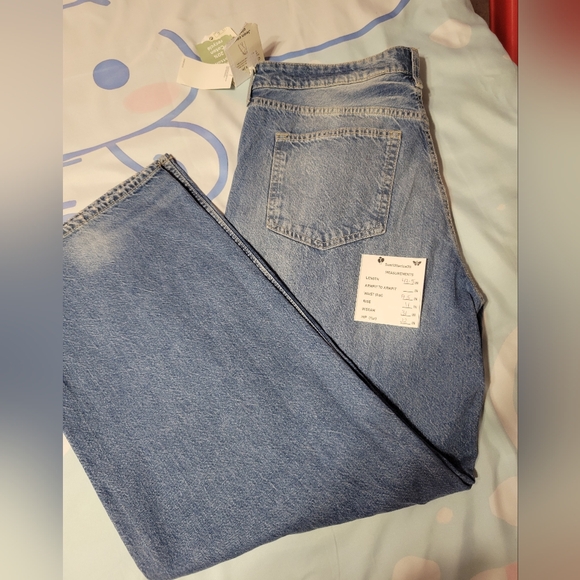 H&M Baggy wide loose fit mid waist size 6 - Picture 10 of 12